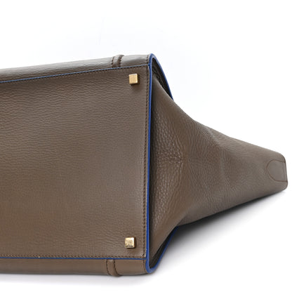 Celine Baby Grained Medium Phantom Luggage Taupe Blue Trim 9 of 10