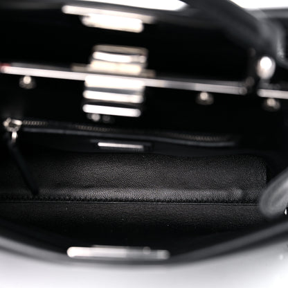 Fendi Nappa Lace Up Mini Peekaboo Iconic Satchel Black 5 of 12