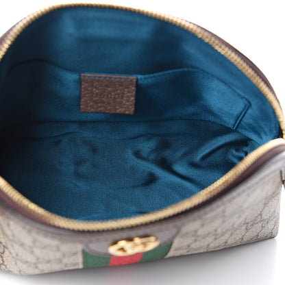 Gucci GG Supreme Monogram Textured Dollar Calfskin Web Small Ophidia Dome Shoulder Bag Beige Ebony New Acero 4 of 9