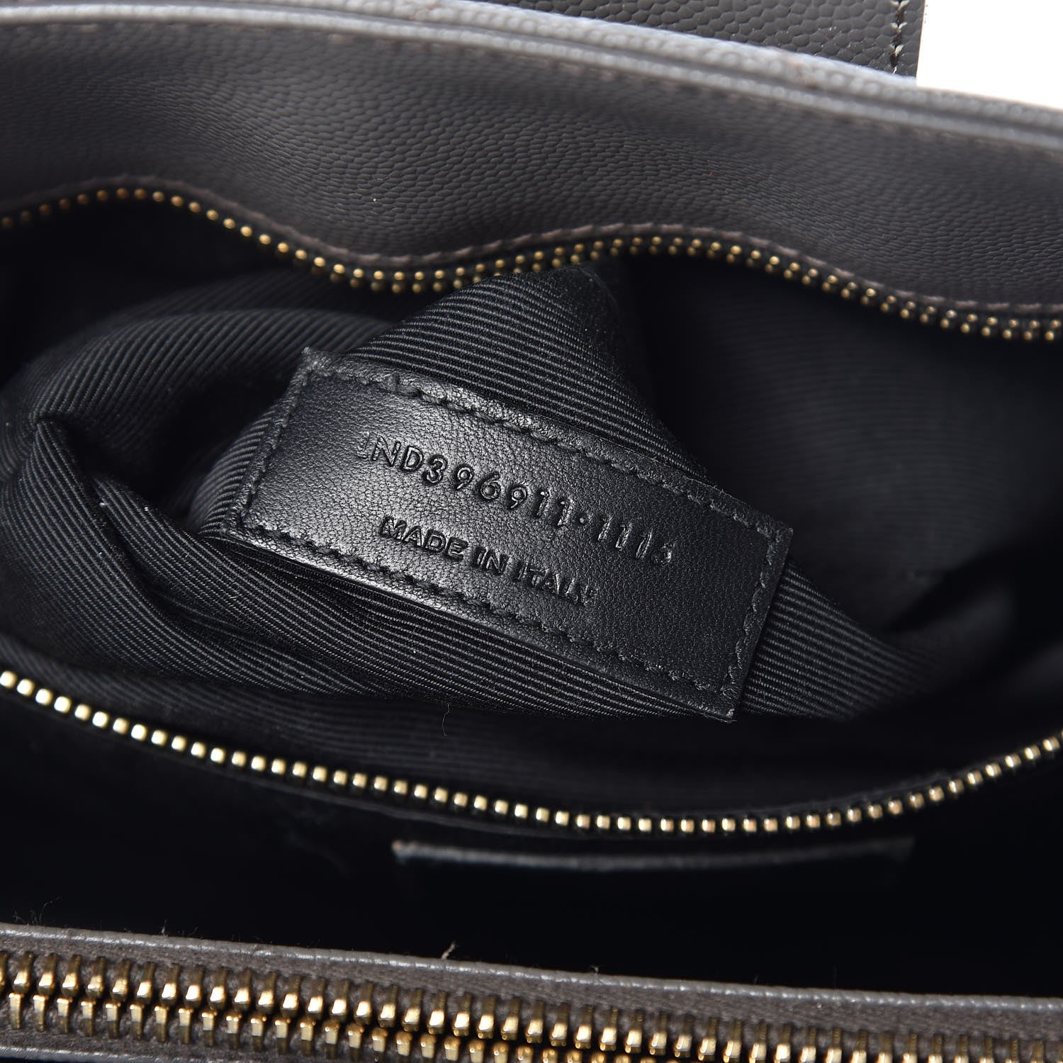 Saint Laurent Grain De Poudre Matelasse Chevron Monogram Shopping Bag Fog 7 of 14