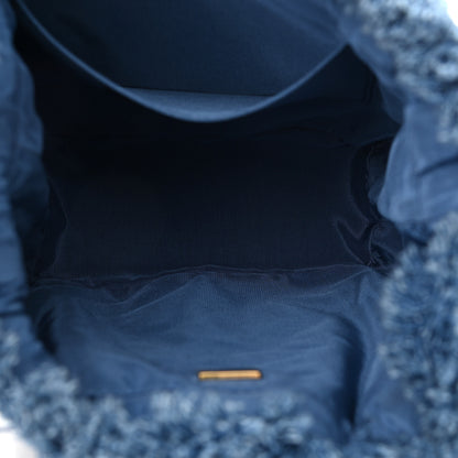 Chanel Denim Quilted Mood Bucket With Chain Blue Multicolor 5 of 11