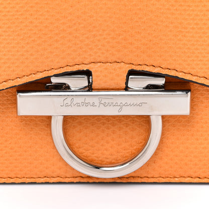 Salvatore Ferragamo Calfskin Reptile Embossed Small Joanne Crossbody Orange 6 of 9