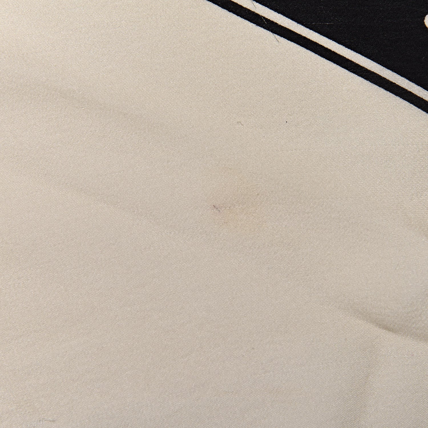 Chanel Silk Clover Scarf Black Ivory 6 of 7