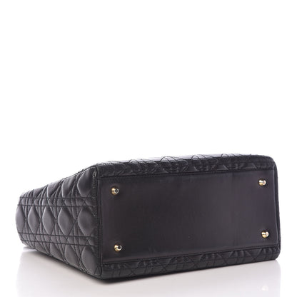 Christian Dior Lambskin Cannage Medium Lady Dior Black 4 of 14