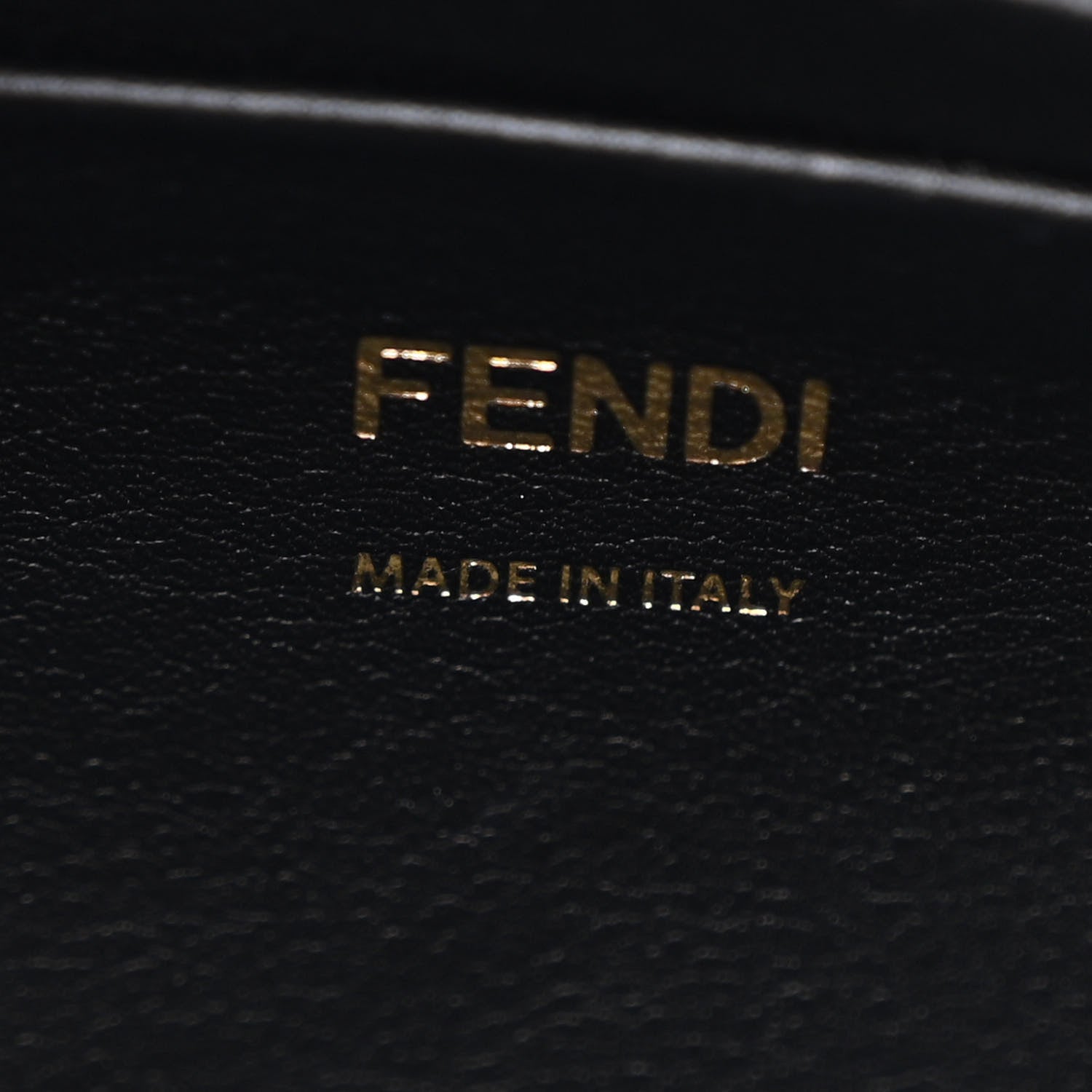 Fendi Shearling Vitello Dolce Macro FF 1974 Mini Baguette Tobacco Black 6 of 10