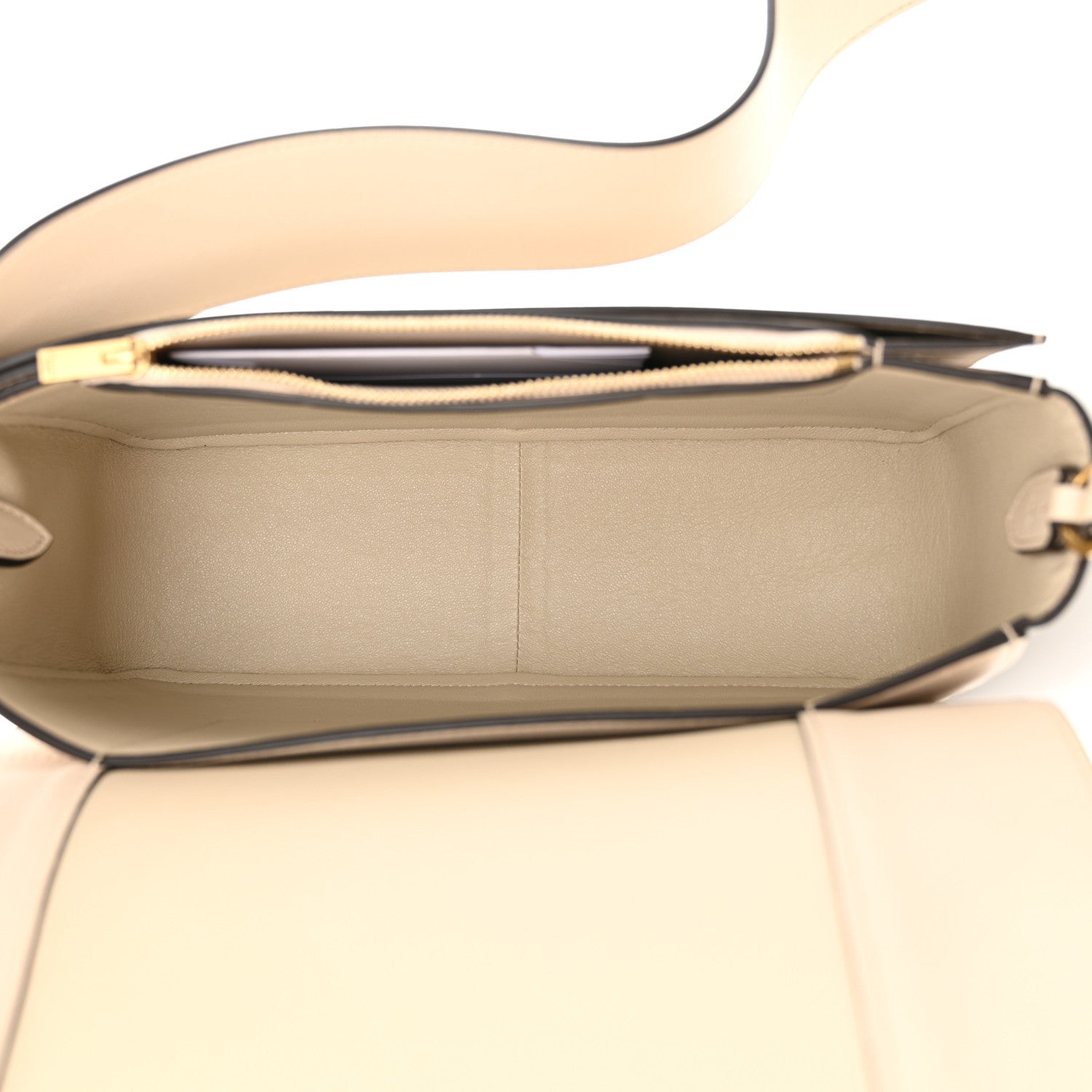 Celine Shiny Smooth Calfskin Medium Frame Shoulder Bag Grege Storm 5 of 12