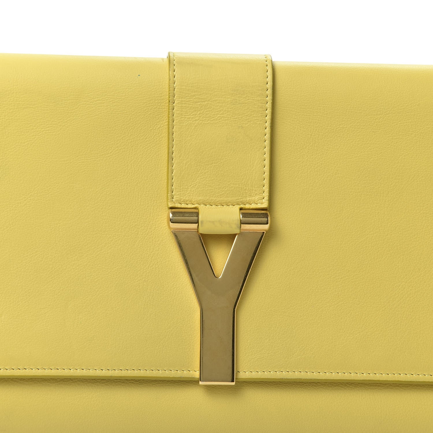 Saint Laurent Calfskin Classic Y Ligne Clutch Soleil 17 of 17