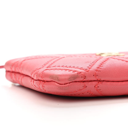 Chanel Lambskin Stitched Tassel Small Cosmetic Case Pink 5 of 5