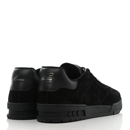 Louis Vuitton Suede Mens LV Trainer Sneakers 10 Black 4 of 11