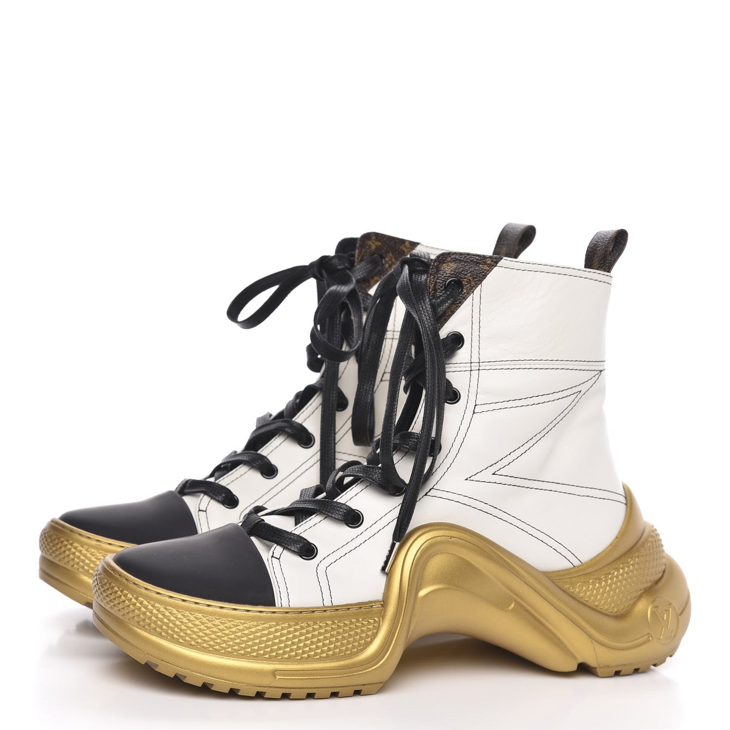 Calfskin Monogram Archlight Sneaker Boots 40 White