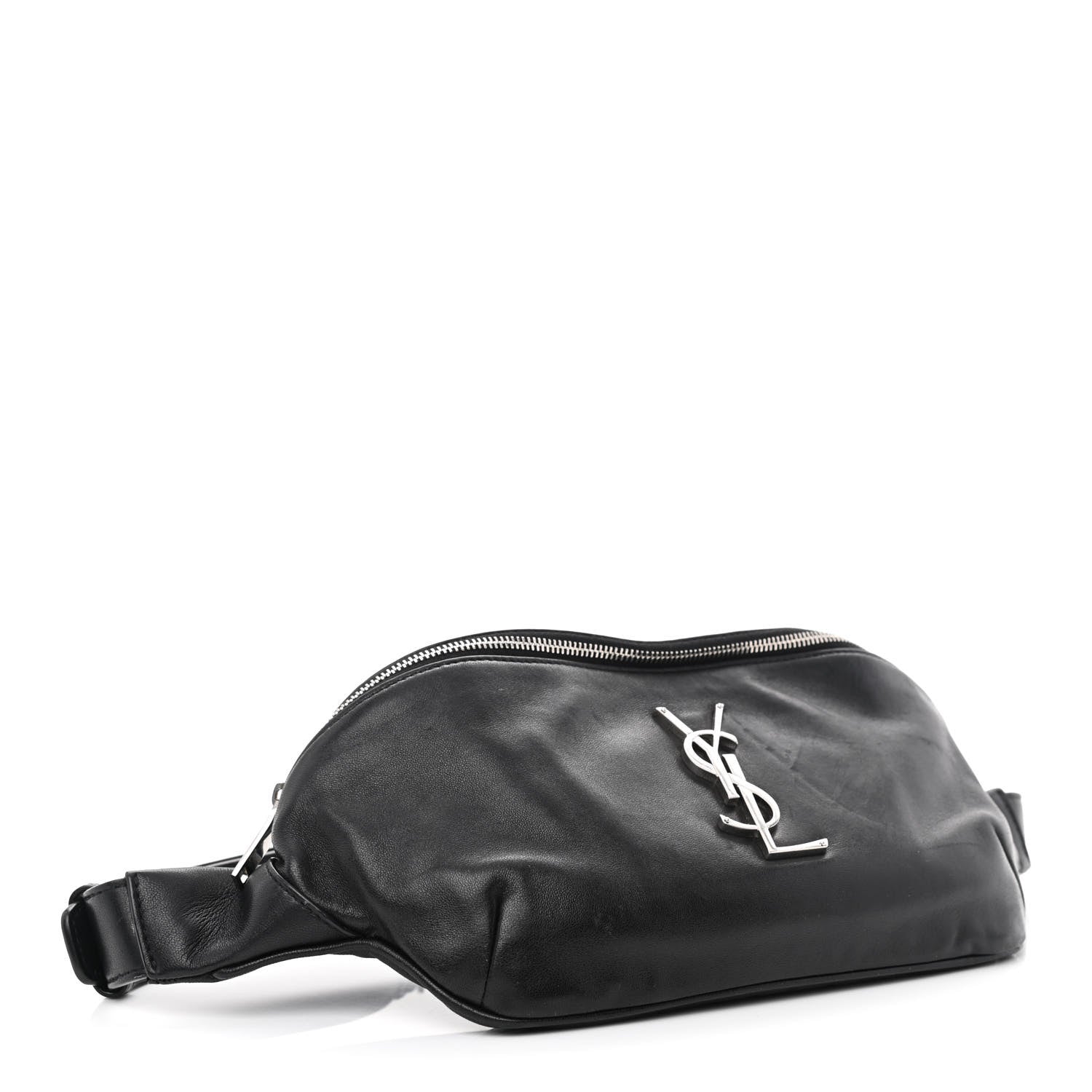 Saint Laurent Calfskin Monogram Belt Bag Black 4 of 10