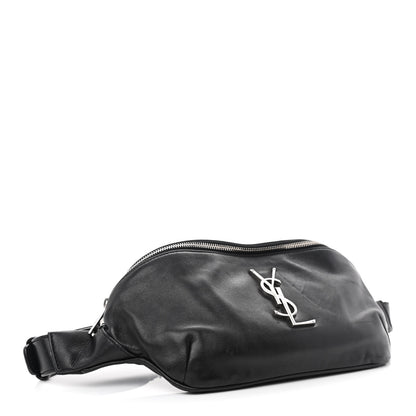 Saint Laurent Calfskin Monogram Belt Bag Black 4 of 10