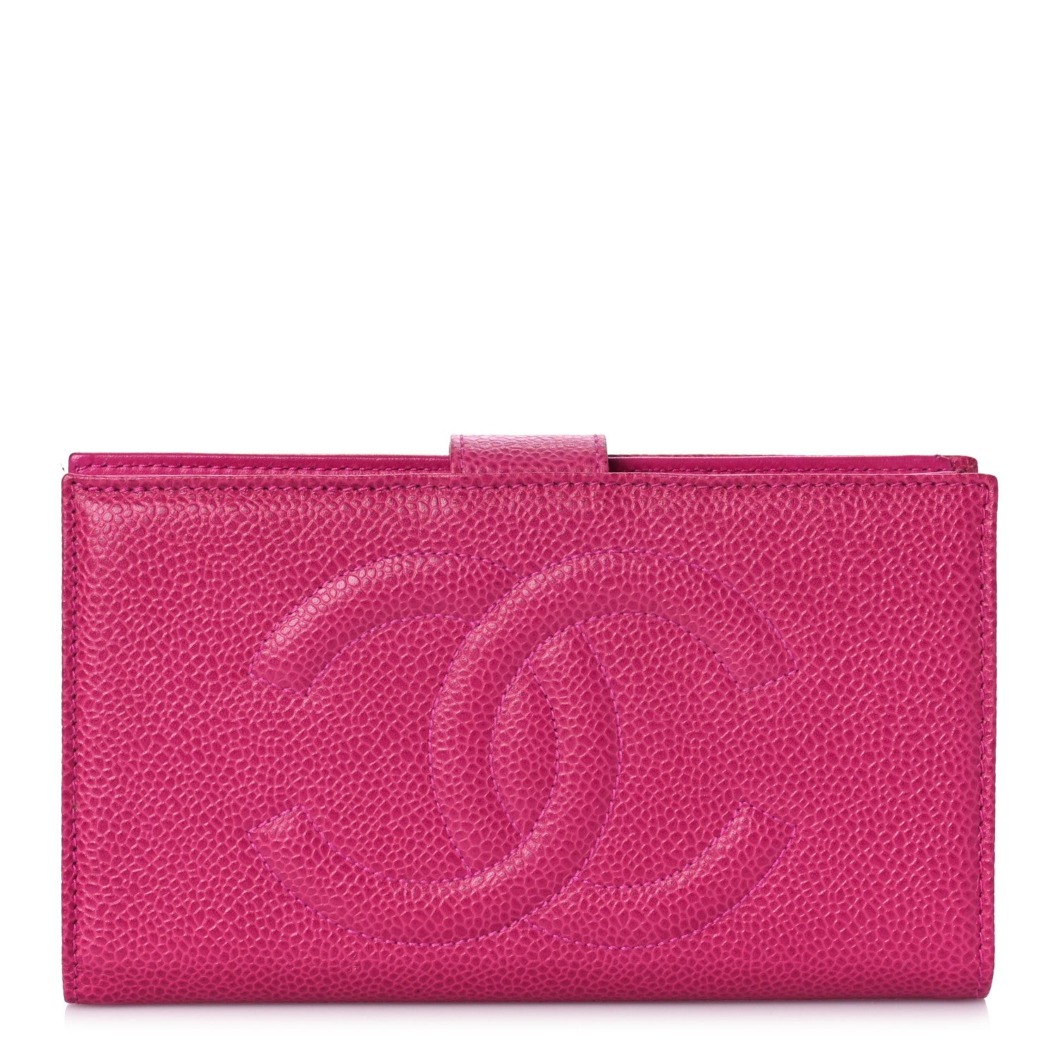 Chanel Caviar Timeless CC French Wallet Dark Pink 1 of 13