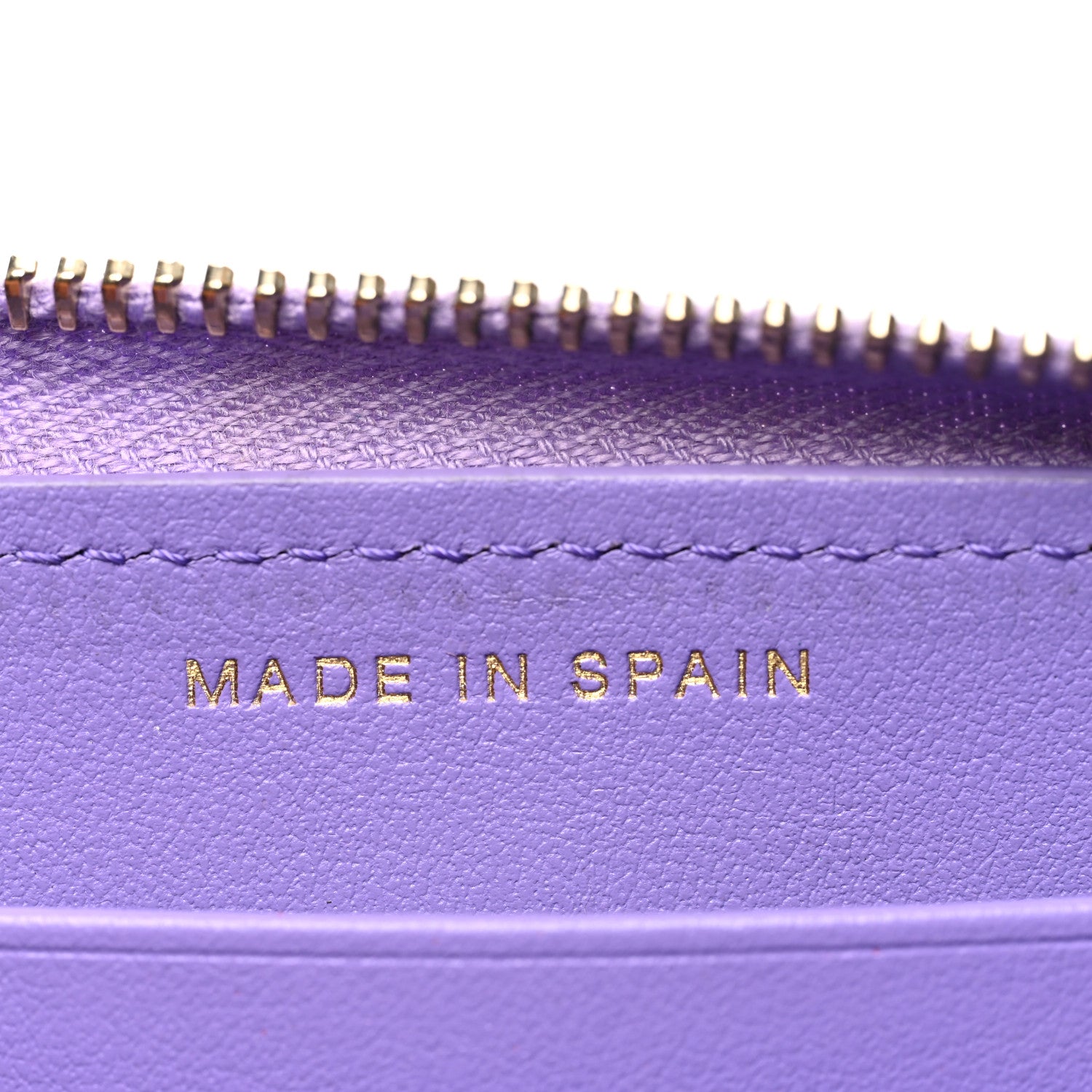 Chanel Caviar Quilted Medium Zip Around Wallet Purple 7 of 8