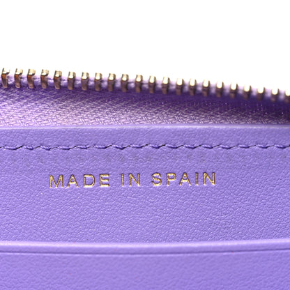 Chanel Caviar Quilted Medium Zip Around Wallet Purple 7 of 8