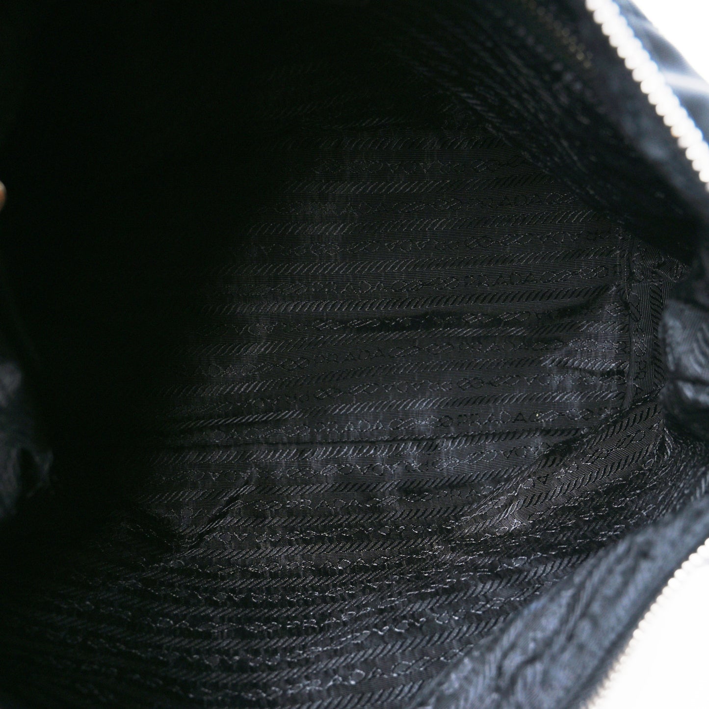 Tessuto Nylon Stitched Hobo Black