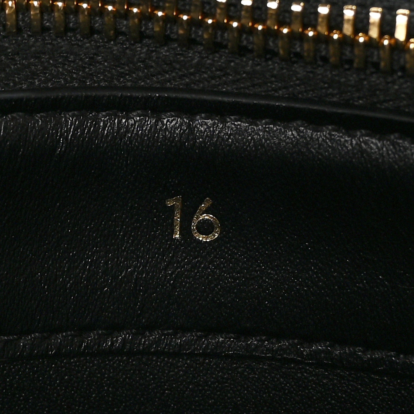 Satinated Calfskin Small 16 Top Handle Bag Black