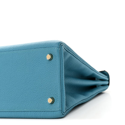 Hermes Togo Kelly Retourne 35 Turquoise 10 of 10
