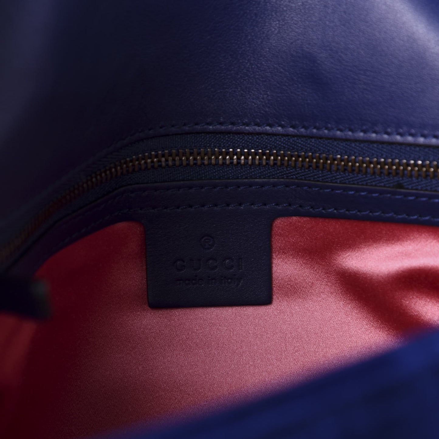 Velvet Matelasse Medium GG Marmont Shoulder Bag Cobalt Blue