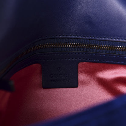 Gucci Velvet Matelasse Medium GG Marmont Shoulder Bag Cobalt Blue 8 of 10