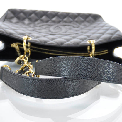 Chanel Caviar Grand Shopping Tote GST Black 6 of 9