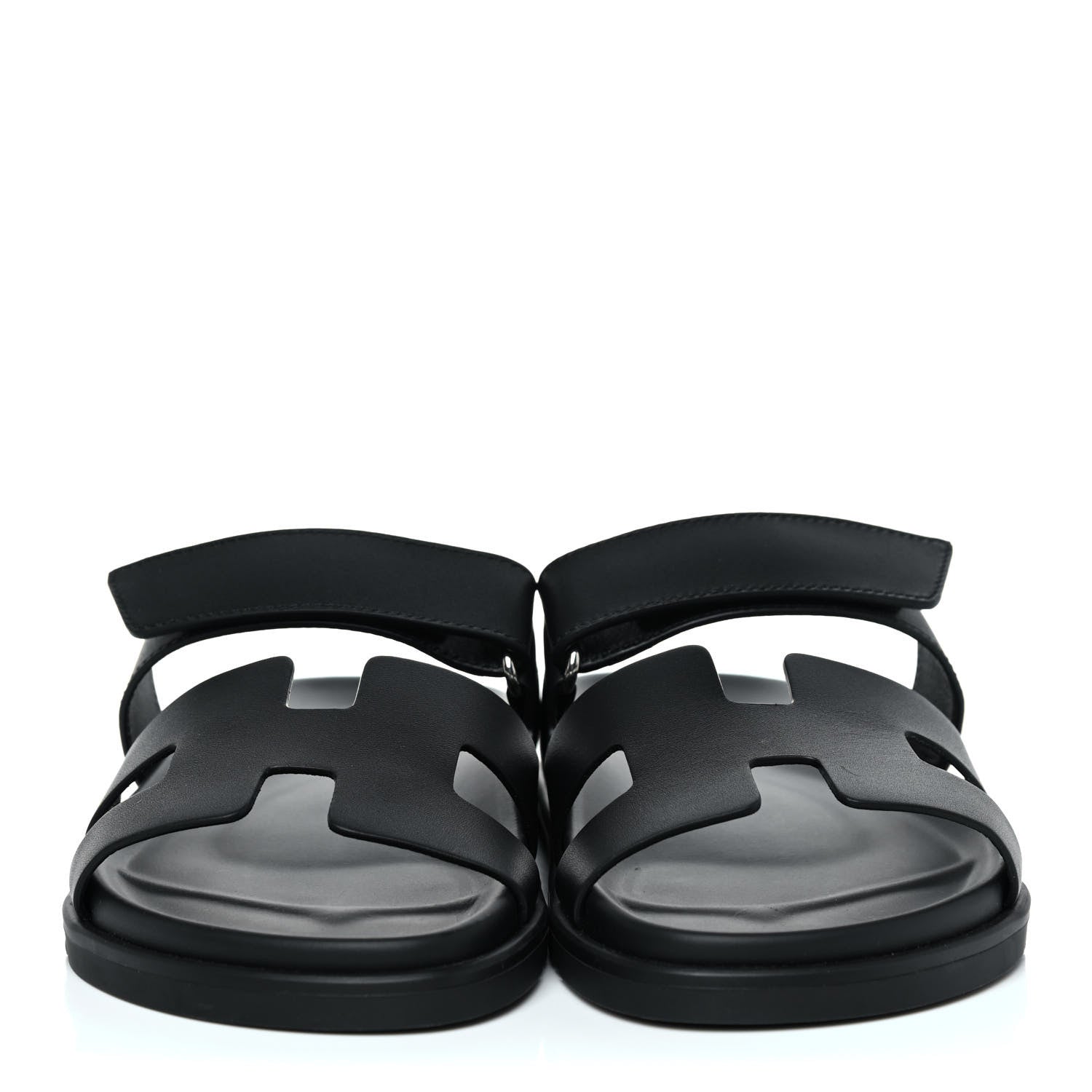 Hermes Calfskin Womens Chypre Sandals 39 Black 2 of 10