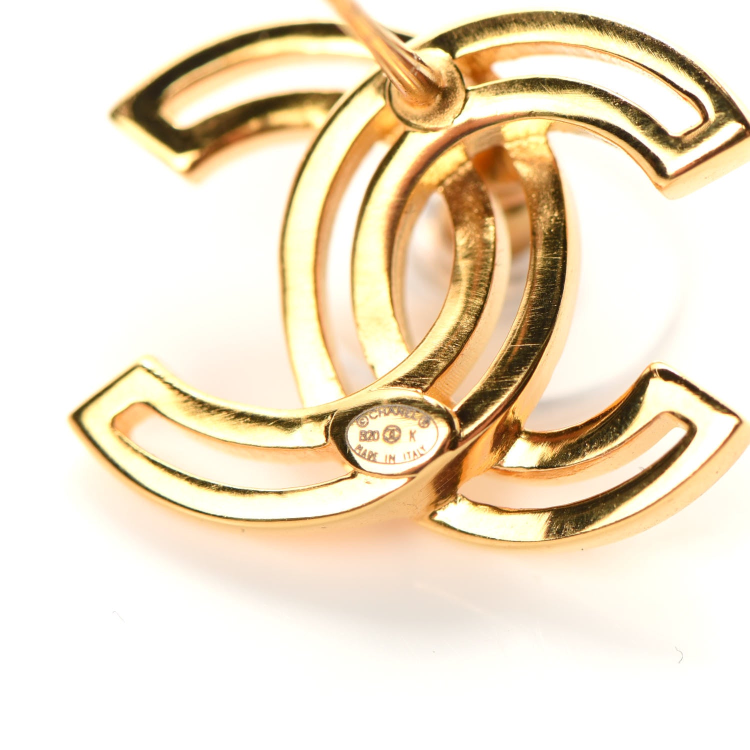 Chanel Metal Obazine CC Earrings Gold 4 of 5