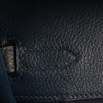 Hermes Taurillon Clemence Birkin 35 Bleu De Prusse 19 of 26