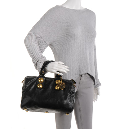 Gucci Leather Babouska Medium Boston Black 2 of 7