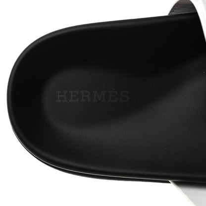 Hermes Calfskin Womens Chypre Sandals 38 White 6 of 9