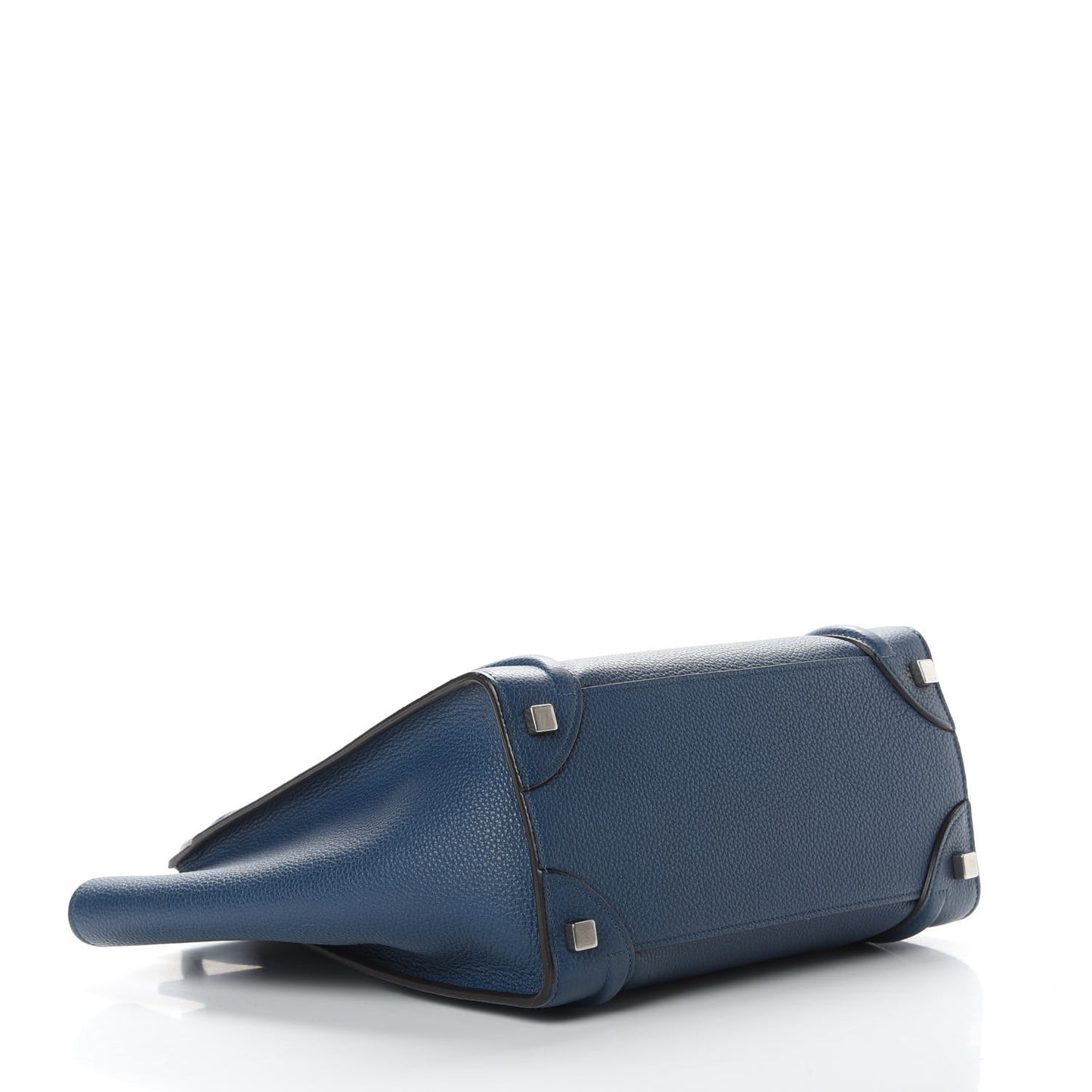 Drummed Calfskin Micro Luggage Petrol