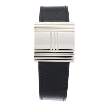 Hermes Stainless Steel Epsom 26mm Glissade Quartz Watch Noir 2 of 6