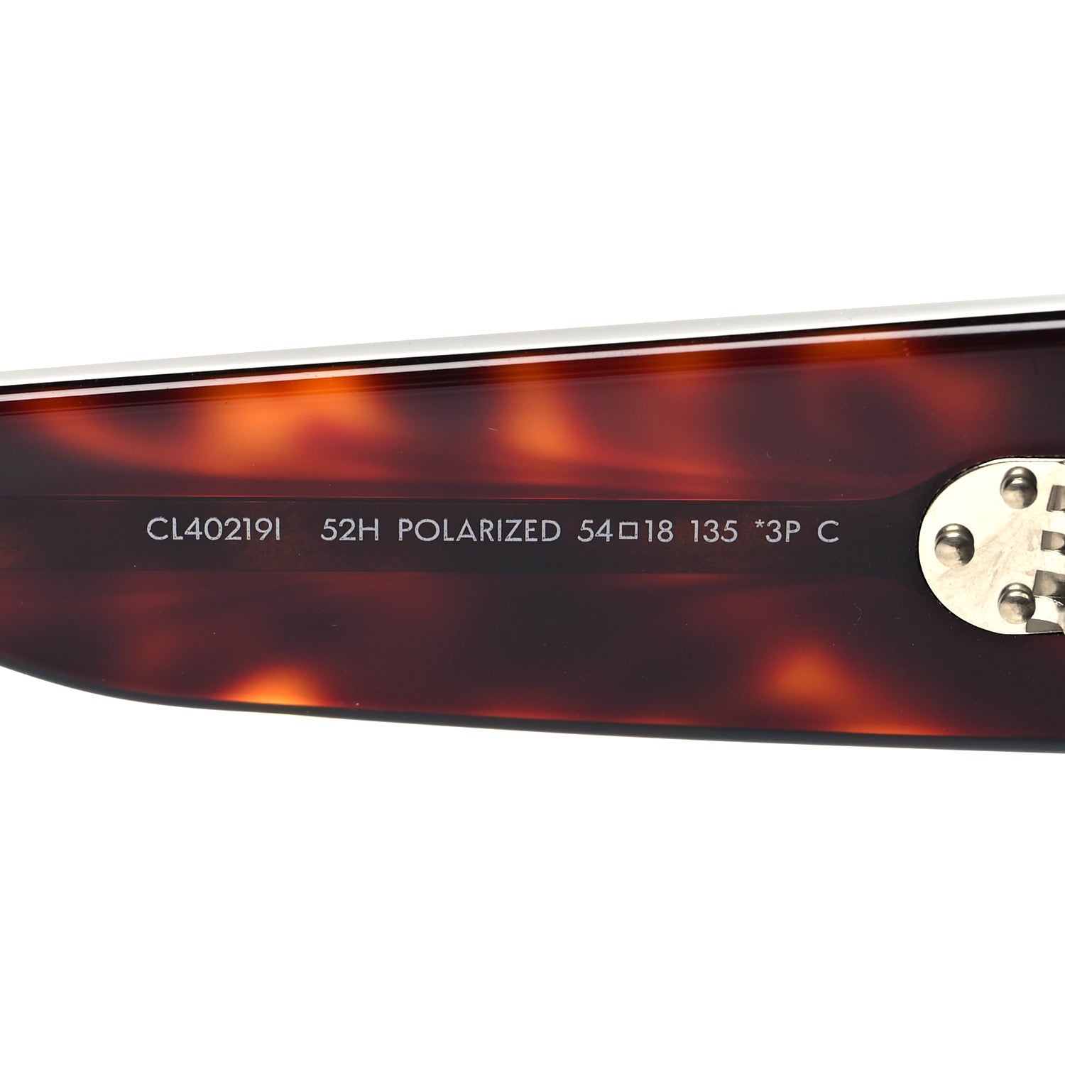 Celine Acetate Polarized Square Sunglasses CL40219I Havana 6 of 7
