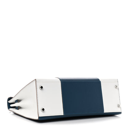 Hermes Epsom Kelly Flag Sellier 32 Bleu Thalassa White 4 of 9