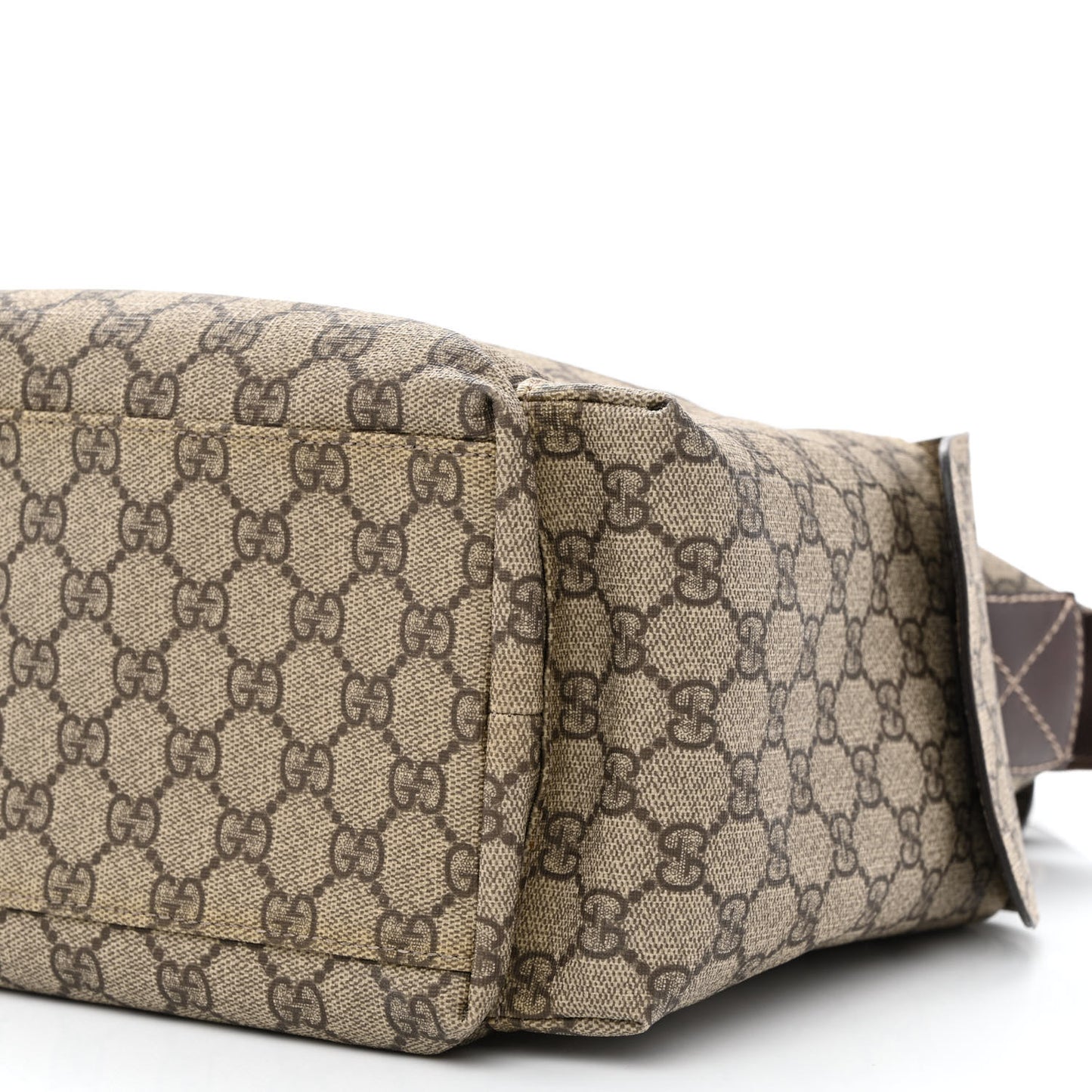 GG Plus Monogram Messenger Diaper Bag Dark Brown
