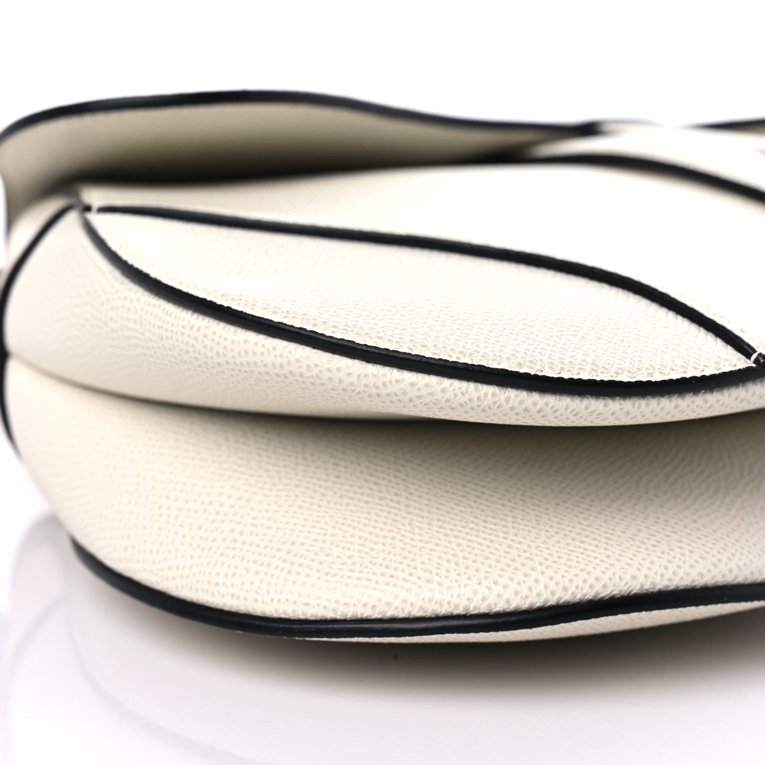 Christian Dior Grained Calfskin Saddle Bag White 5 of 9