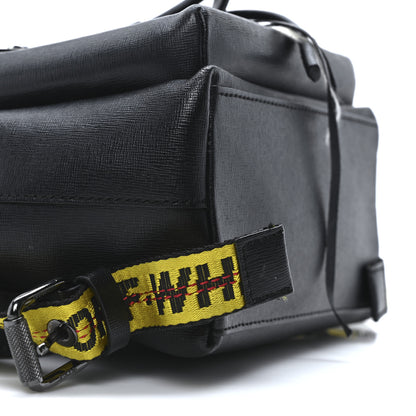 Off-White Saffiano Diag Backpack Black White 9 of 10