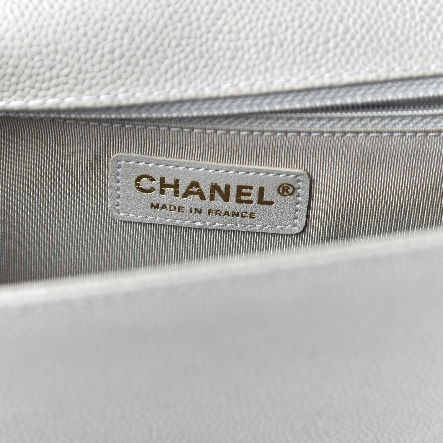 Chanel Caviar Quilted New Medium Boy Flap Grey 8 of 10