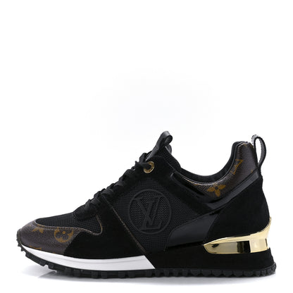 Louis Vuitton Suede Monogram Run Away Sneakers 36 Black 1 of 8