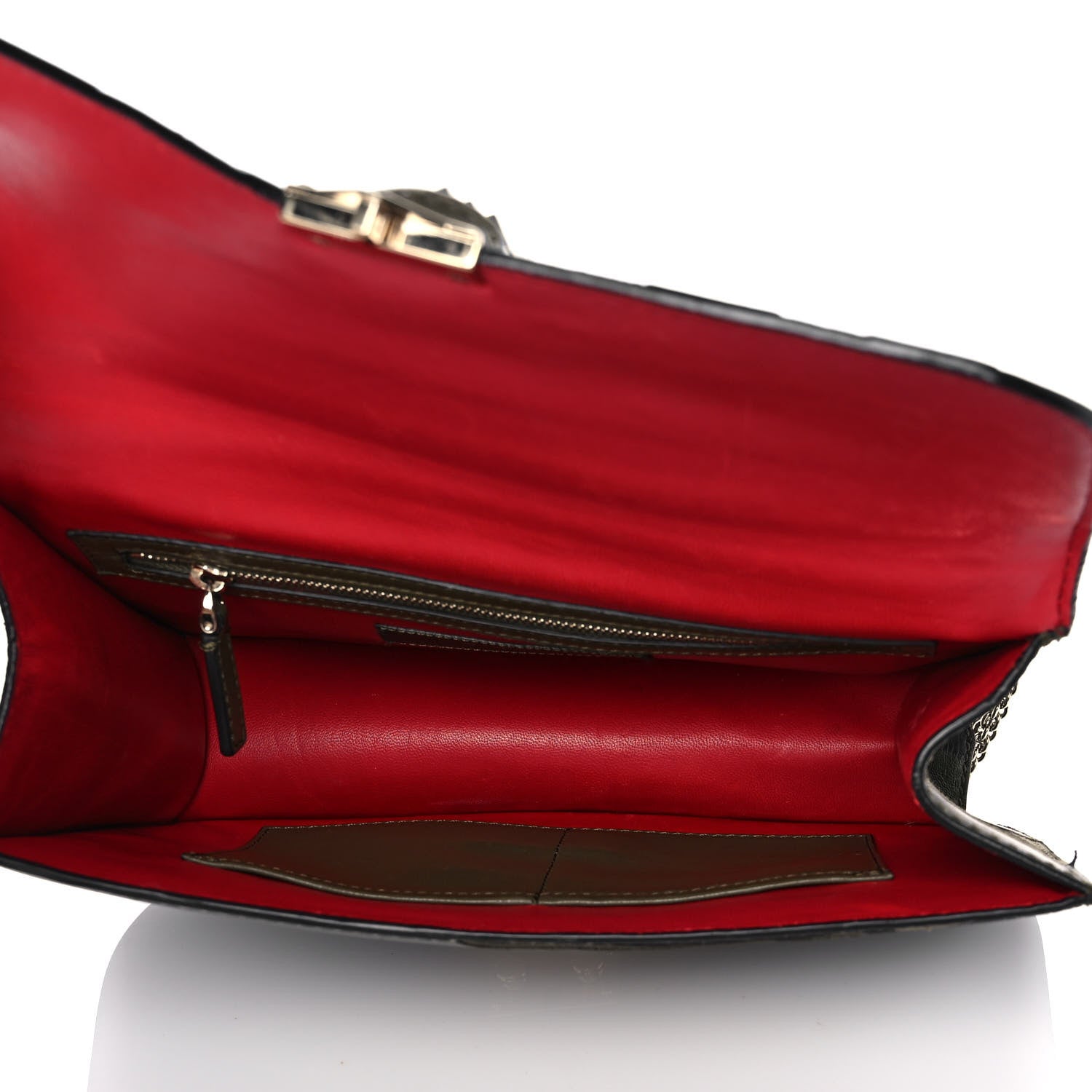 Valentino Garavani Nappa Canvas Camouflage Medium Glam Lock Rockstud Flap Verde 5 of 16