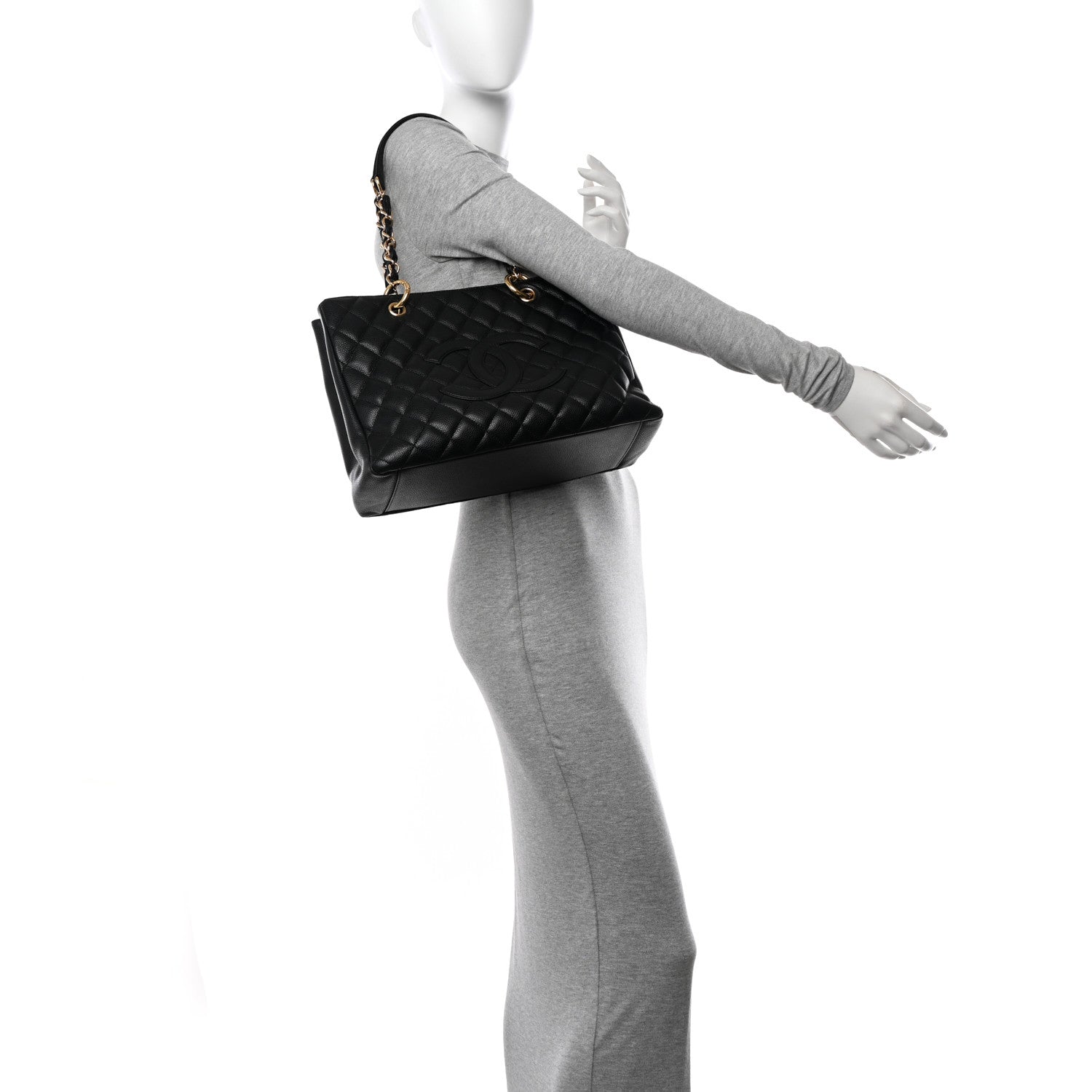 Chanel Caviar Quilted Grand Shopping Tote GST Black 2 of 11