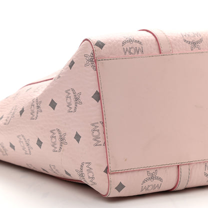 MCM Visetos Toni Shopper Tote Powder Pink 9 of 13