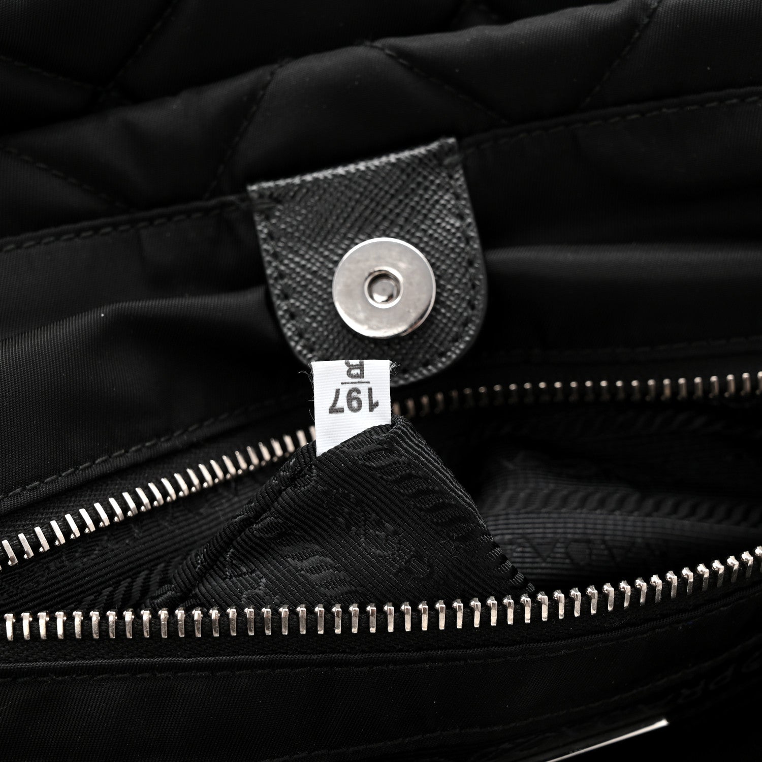 Prada Nylon Tessuto Impuntu Quilted Tote Black 7 of 10
