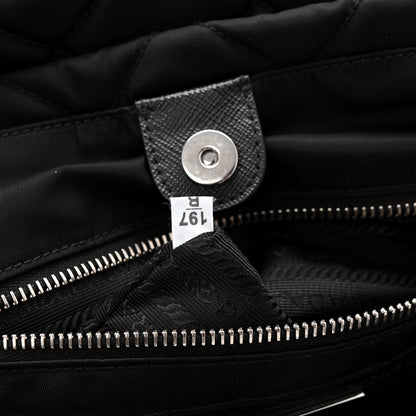 Prada Nylon Tessuto Impuntu Quilted Tote Black 7 of 10