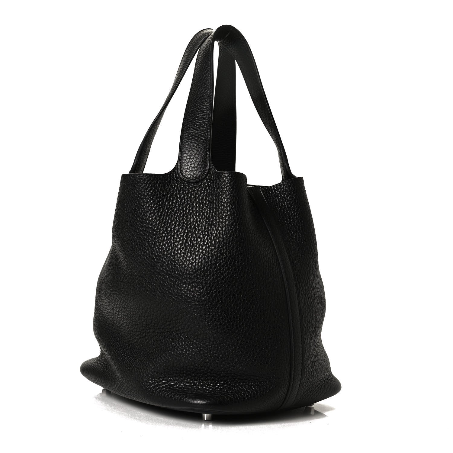 Hermes Taurillon Clemence Picotin Lock 22 MM Black 3 of 14