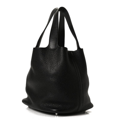 Hermes Taurillon Clemence Picotin Lock 22 MM Black 3 of 14