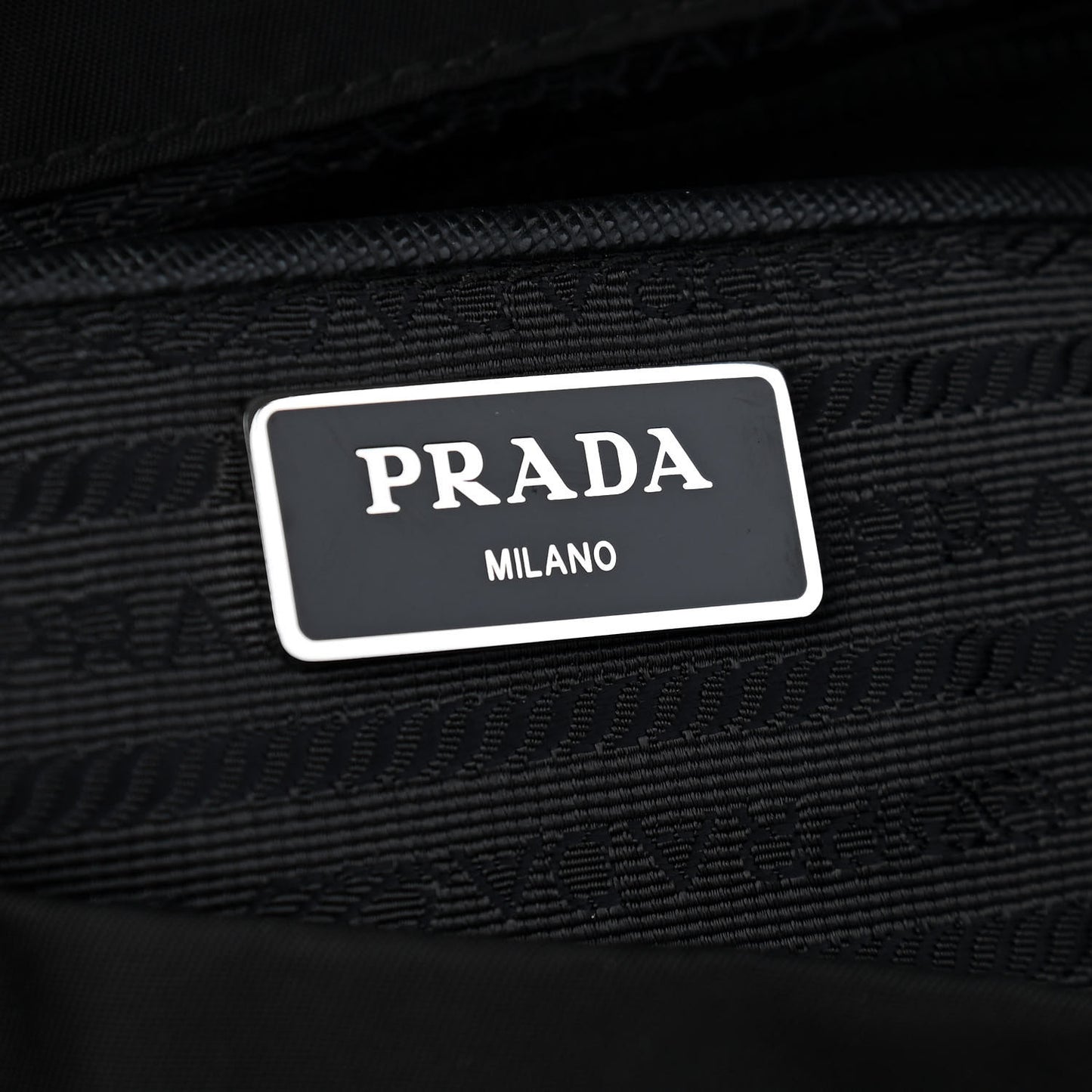 Tessuto Nylon Saffiano Medium Backpack Black