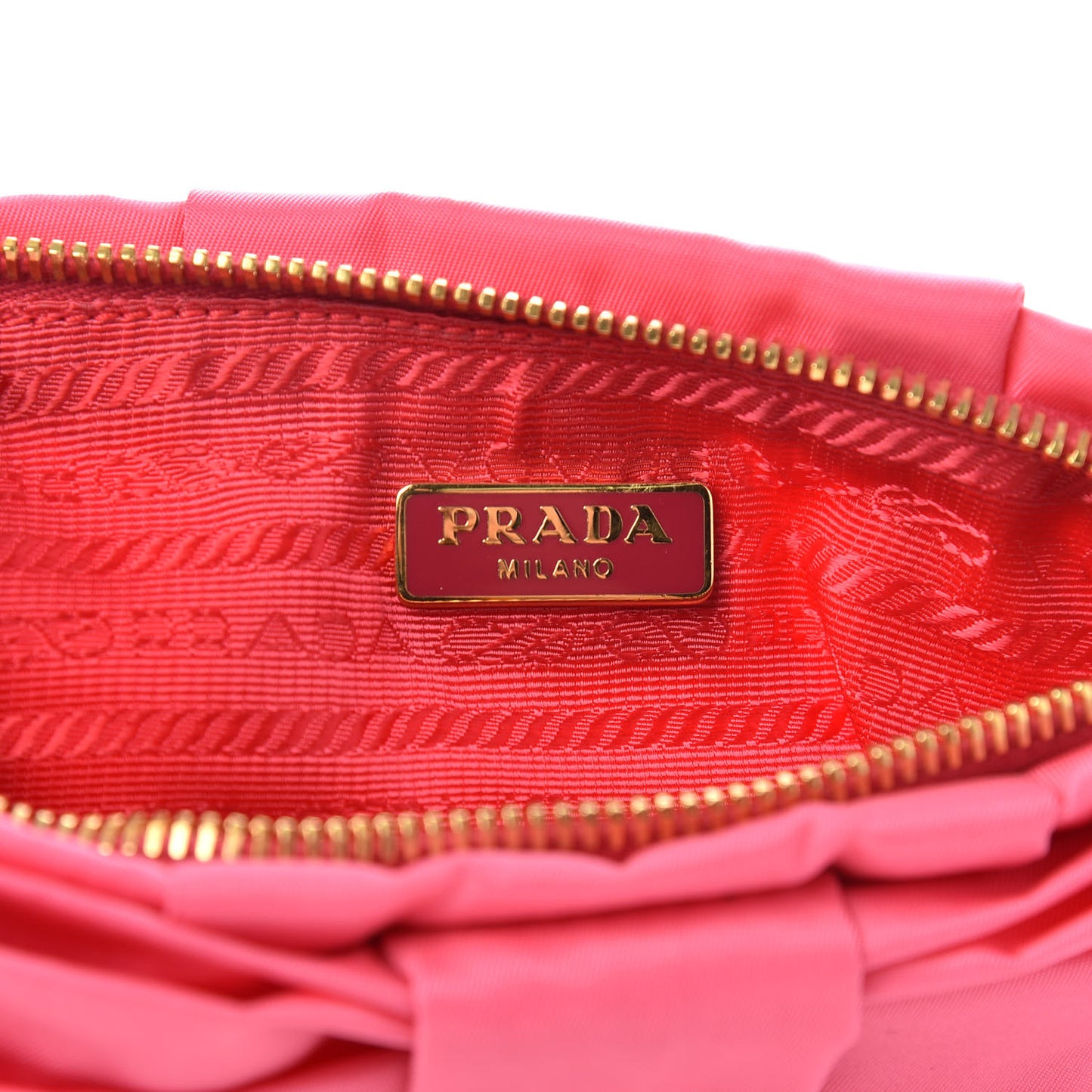 Tessuto Nylon Bow Wristlet Begonia