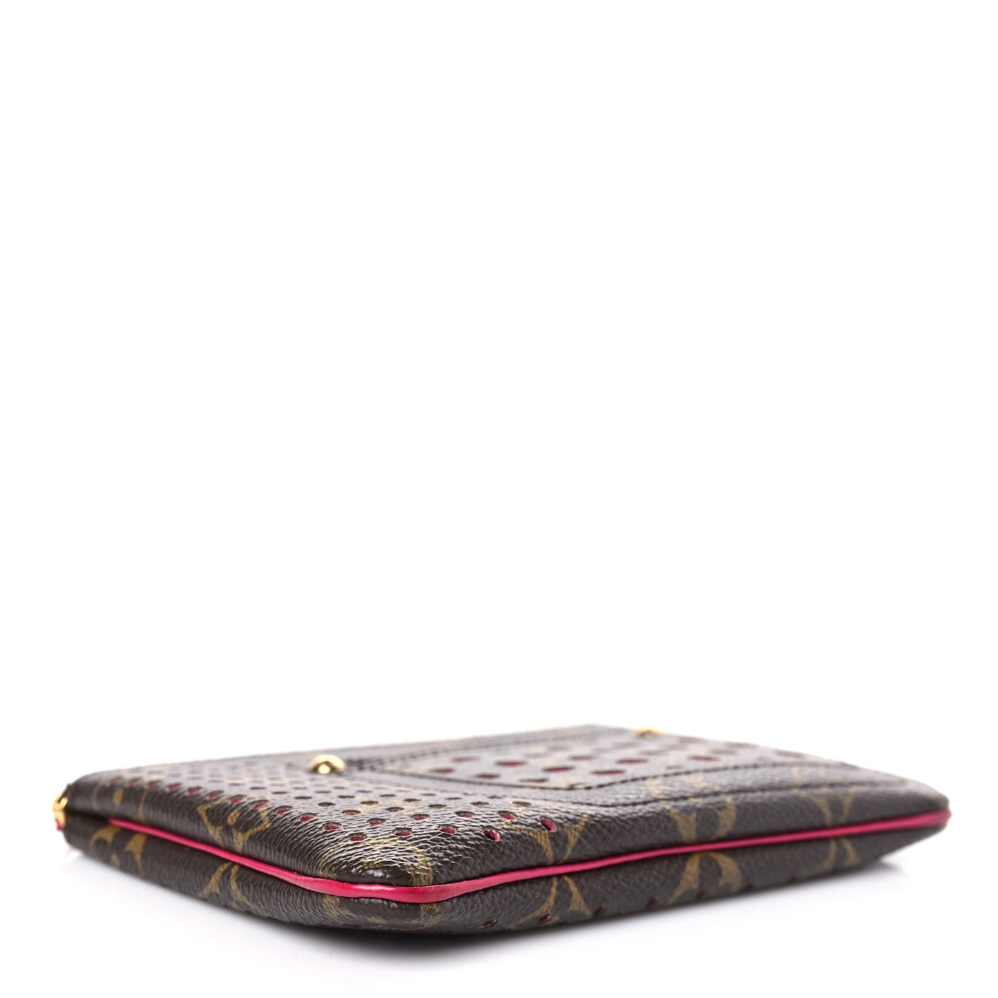 Monogram Perforated Pochette Plat Fuchsia