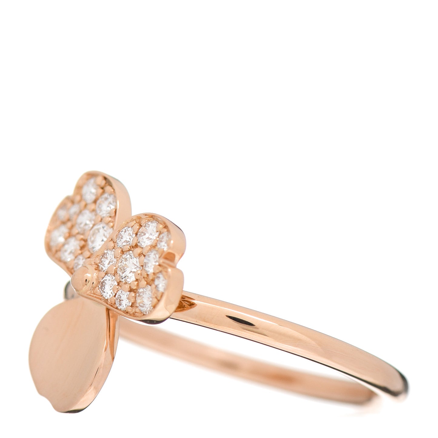 18K Rose Gold Diamond Paper Flowers Ring 49 5